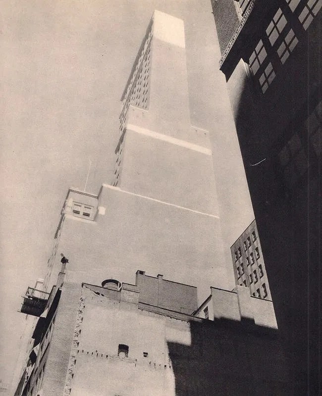 Charles Sheeler (American, 1883-1965) Print: Charles Sheeler (American, 1883-1965) Print. Delmonico Building. Printed in 1930. 7.50 x 9.25 inches. Not hand-signed unless otherwise stated. Photomechanical Print. Lots that contain nudity have