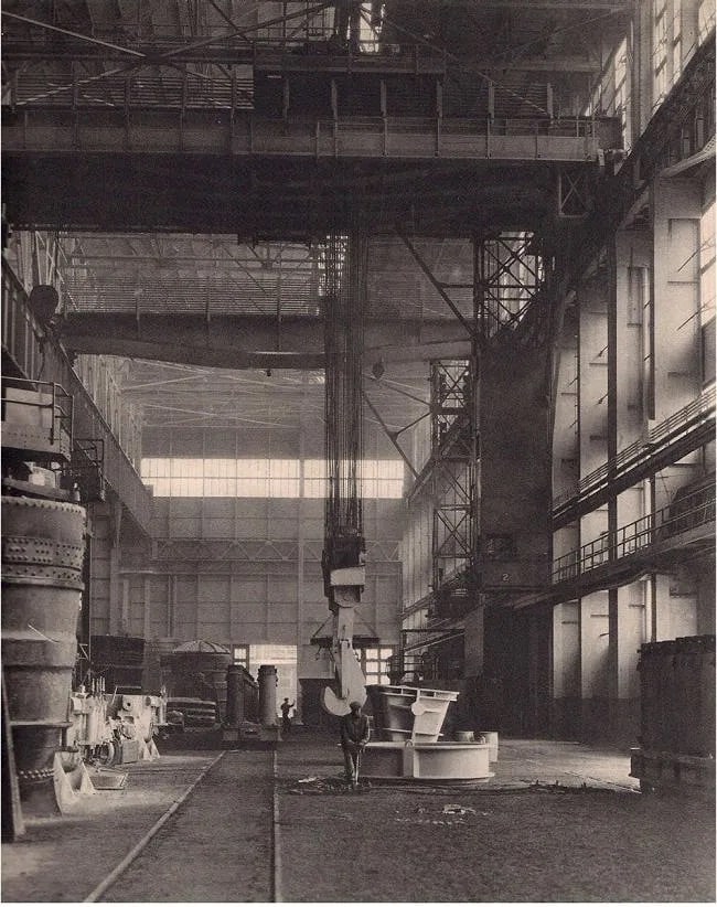Charles Sheeler (American, 1883-1965) Print: Charles Sheeler (American, 1883-1965) Print. "Industrial Interior". Printed in 1930. 7.50 x 9.00 inches. Not hand-signed unless otherwise stated. Photomechanical Print. Lots that contain nudity have