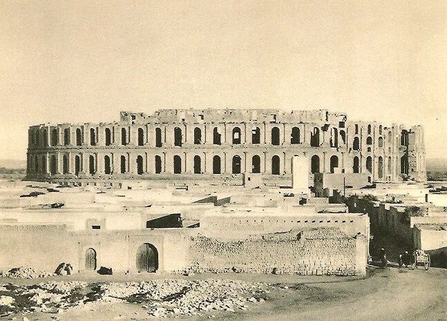 E. Stephens Print: E. Stephens Print. Ampitheatre. El Djem. Printed in 1951. 6.50 x 4.50 inches. Not hand-signed unless otherwise stated. Photomechanical Print. Lots that contain nudity have been partially obscured in