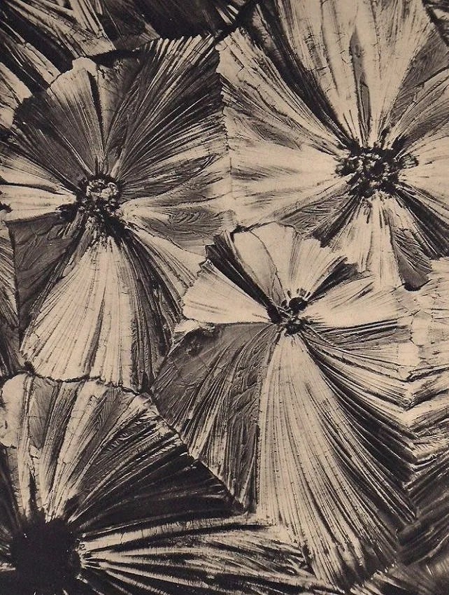 Widmayer, Julius Print: Widmayer, Julius Print. Crystal Microphotography. Printed in 1930. 7.00 x 9.00 inches. Not hand-signed unless otherwise stated. Photomechanical Print. Lots that contain nudity have been partially obsc