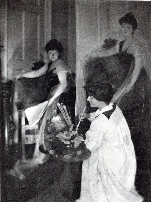 Wilson, Edith R Print: Wilson, Edith R Print. The Portrait Painter. Printed in 1926. 5.00 x 7.00 inches. Not hand-signed unless otherwise stated. Photomechanical Print. Lots that contain nudity have been partially obscured