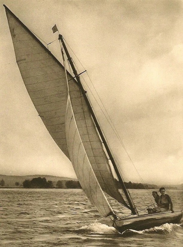 Jean Gaberell (Swiss, 1887-1949) Print: Jean Gaberell (Swiss, 1887-1949) Print. Sailboats on Lake Geneva. Printed in 1927. 8.00 x 6.00 inches. Not hand-signed unless otherwise stated. Photomechanical Print. Lots that contain nudity have bee