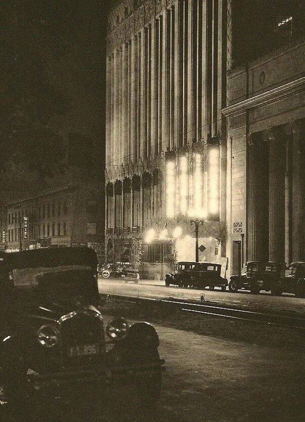 E.O. Hoppé (British, 1878-1972) Print: E.O. Hoppé (British, 1878-1972) Print. Hollywood at Night. Printed in 1927. 6.00 x 8.25 inches. Not hand-signed unless otherwise stated. Photomechanical Print. Lots that contain nudity have been