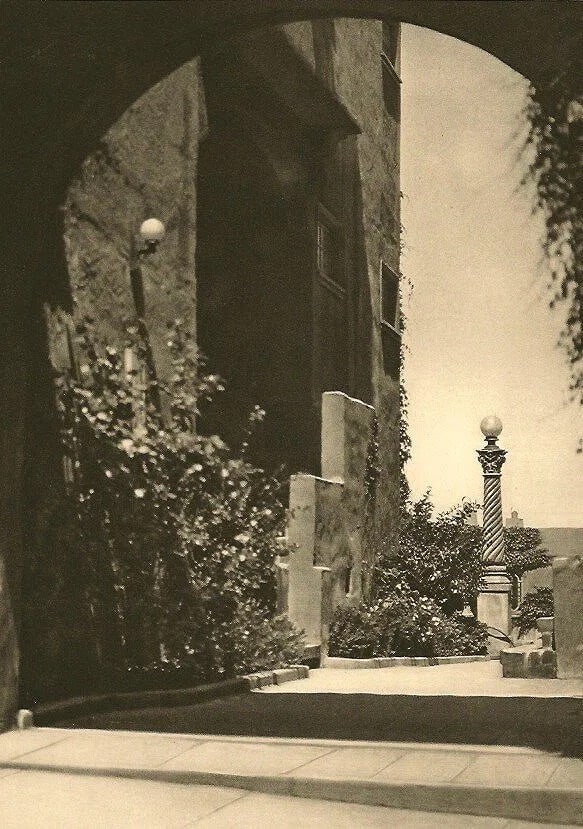 E.O. Hoppé (British, 1878-1972) Print: E.O. Hoppé (British, 1878-1972) Print. Union Terrace Apts, San Francisco. Printed in 1927. 6.00 x 8.25 inches. Not hand-signed unless otherwise stated. Photomechanical Print. Lots that contain