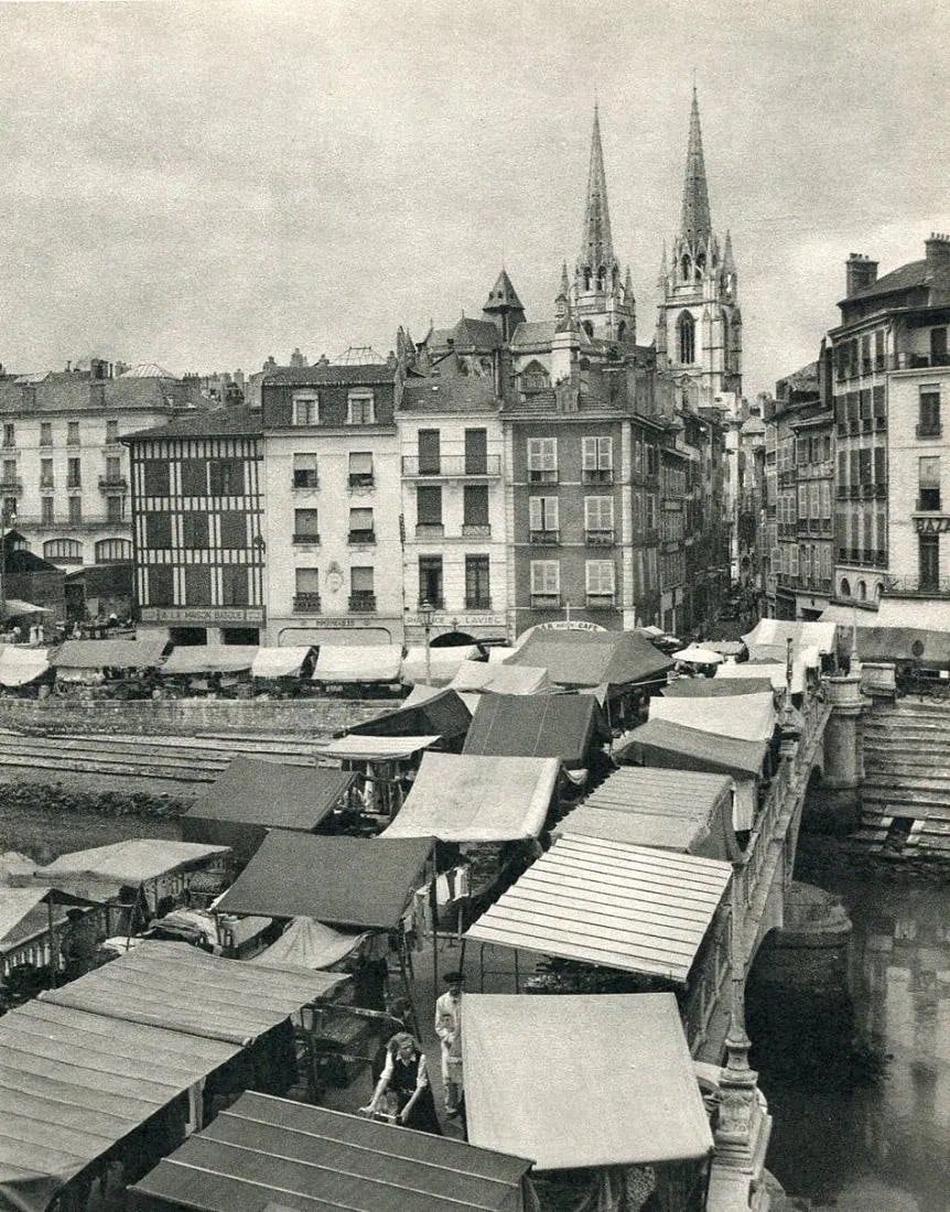 Roger Schall (French, 1904-1995) Print: Roger Schall (French, 1904-1995) Print. Bayonne street. Printed in 1950. 7.00 x 8.50 inches. Not hand-signed unless otherwise stated. Photomechanical Print. Lots that contain nudity have been partiall