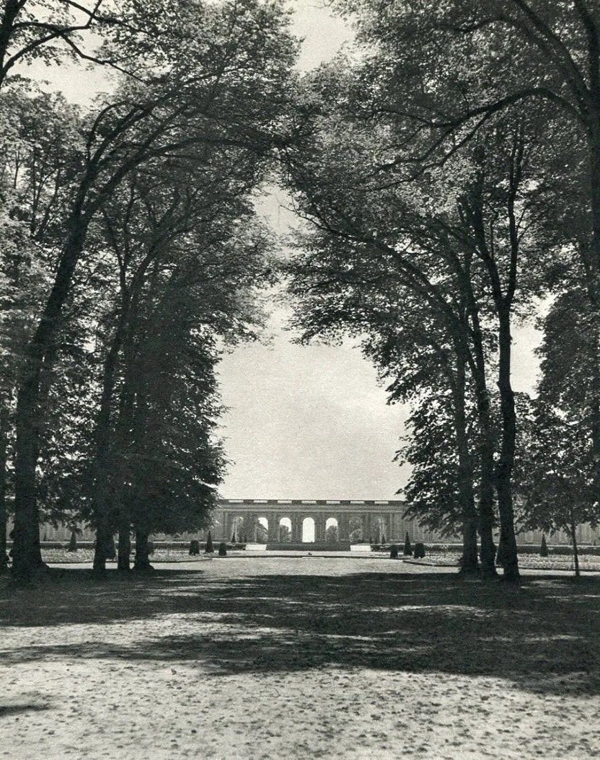 Roger Schall (French, 1904-1995) Print: Roger Schall (French, 1904-1995) Print. Grand Trianon Versailles. Printed in 1950. 6.5 x 8.5 inches. Not hand-signed unless otherwise stated. Photomechanical Print. Lots that contain nudity have been 