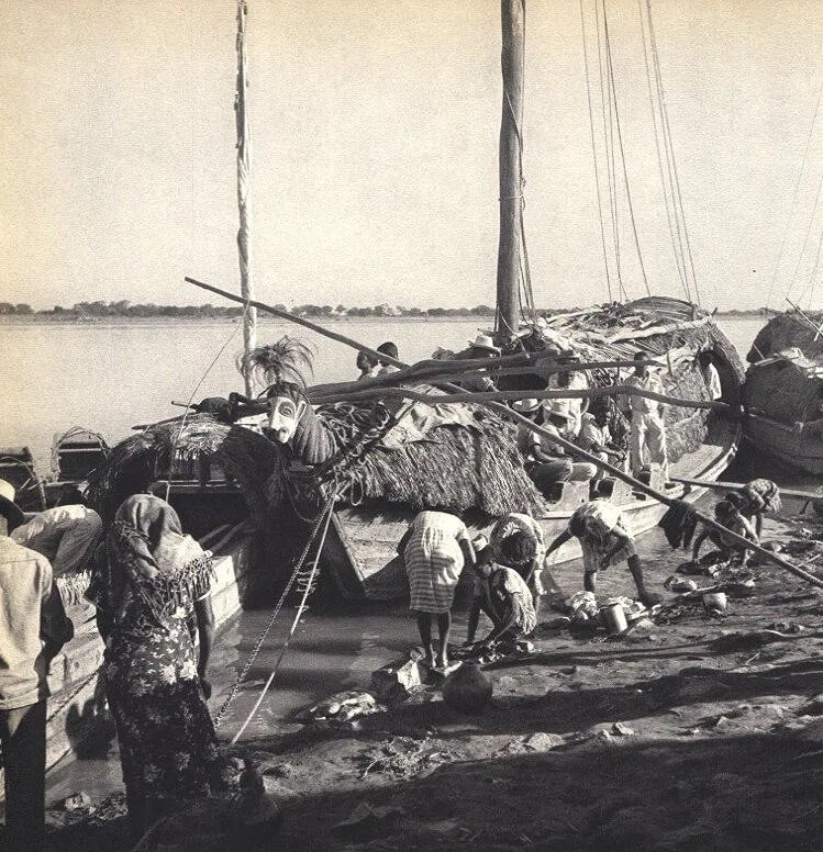 Pierre Verger (French, 1902-1996) Print: Pierre Verger (French, 1902-1996) Print. Boats on the Sao Francisco River. Printed in 1955. 7.50 x 7.75 inches. Not hand-signed unless otherwise stated. Photomechanical Print. Lots that contain