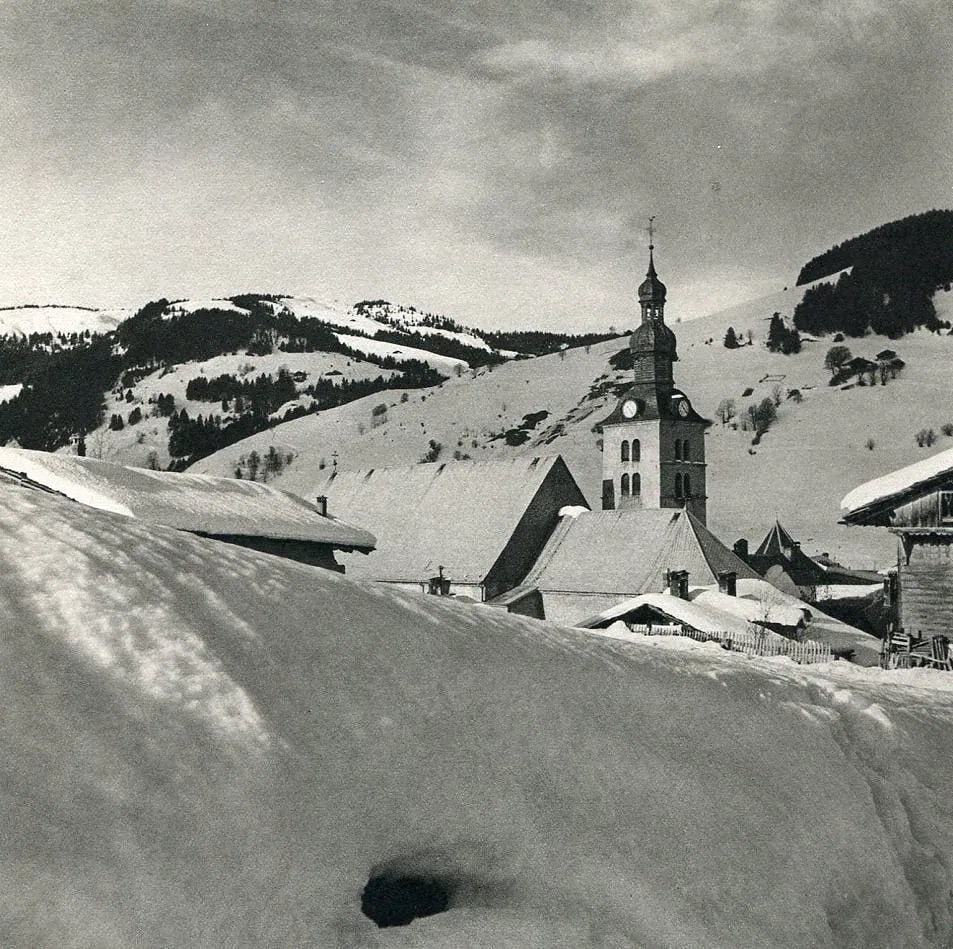 Roger Schall (French, 1904-1995) Print: Roger Schall (French, 1904-1995) Print. Megeve. Printed in 1950. 6.5 x 6.5 inches. Not hand-signed unless otherwise stated. Photomechanical Print. Lots that contain nudity have been partially