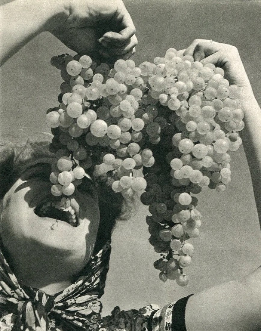 Roger Schall (French, 1904-1995) Print: Roger Schall (French, 1904-1995) Print. The Harvest of Segonzac. Printed in 1950. 7 x 8.5 inches. Not hand-signed unless otherwise stated. Photomechanical Print. Lots that contain nudity have been