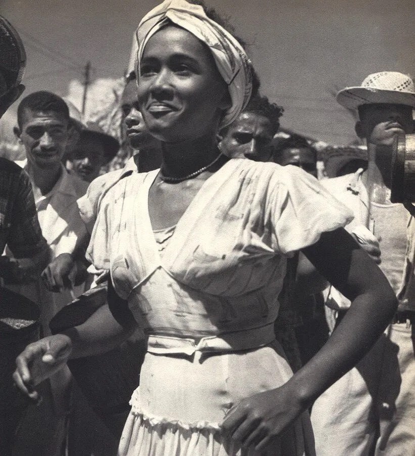 Pierre Verger (French, 1902-1996) Print: Pierre Verger (French, 1902-1996) Print. Samba Dancer. Printed in 1955. 8.25 x 9.00 inches. Not hand-signed unless otherwise stated. Photomechanical Print. Lots that contain nudity have been partially