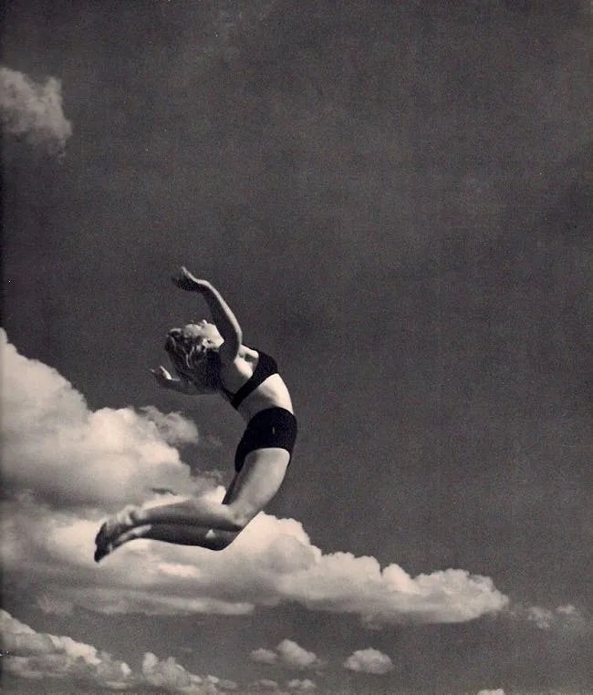Denise Bellon (French, 1902-1999) Print: Denise Bellon (French, 1902-1999) Print. Danse. Printed in 1940. 9.00 x 10.00 inches. Not hand-signed unless otherwise stated. Photomechanical Print. Lots that contain nudity have been partially obscu