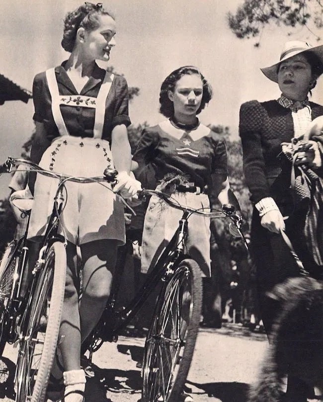 Brassai (French, 1899- 1984) Print: Brassai (French, 1899- 1984) Print. Cyclists. Printed in 1939. 9.00 x 11.00 inches. Not hand-signed unless otherwise stated. Photomechanical Print. Lots that contain nudity have been partially obscure