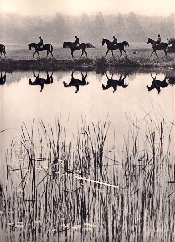 Hein Gorny (German, 1904-1967) Print: Hein Gorny (German, 1904-1967) Print. Chevaux a l'entertainement a l'aube. Printed in 1939. 9.00 x 11.00 inches. Not hand-signed unless otherwise stated. Photomechanical Print. Lots that contain