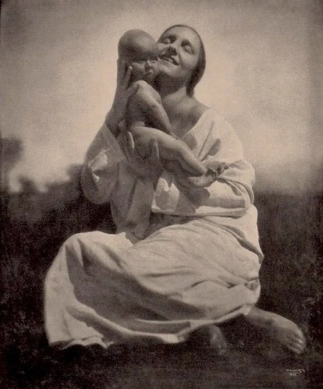 Rudolf Koppitz (Austrian, 1884-1936) Print: Rudolf Koppitz (Austrian, 1884-1936) Print. Mutter (Mother). Printed in 1937. 7.50 x 9.00 inches. Not hand-signed unless otherwise stated. Photomechanical Print. Lots that contain nudity have been par
