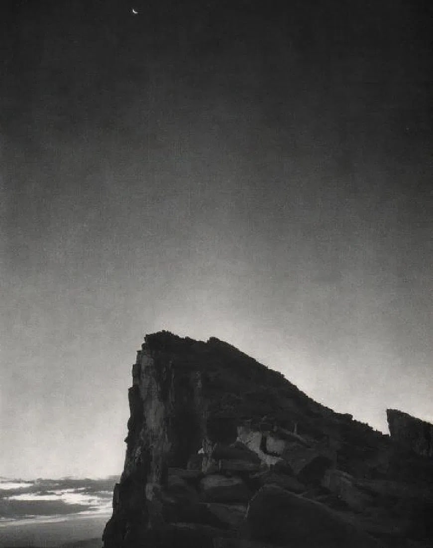 Ansel Adams (American, 1902-1984) Print: Ansel Adams (American, 1902-1984) Print. Dawn, Mount Whitney. Printed in 1960, New York. 10.00 x 12.00 inches. Photogravure and Color Co. Not hand-signed unless otherwise stated. Photomechanical