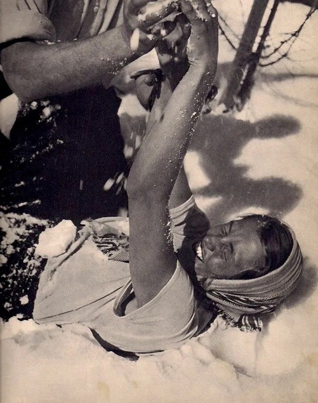 Jean Moral (French, 1906-1999) Print: Jean Moral (French, 1906-1999) Print. Girl in Snow. Printed in 1935. 9.00 x 9.50 inches. Not hand-signed unless otherwise stated. Photomechanical Print. Lots that contain nudity have been partially ob