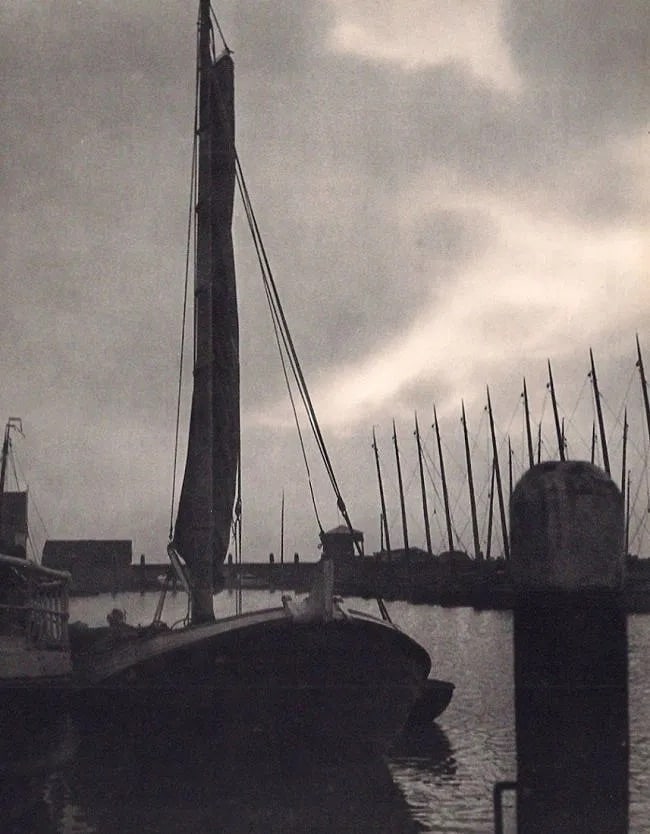 Roger Parry (French, 1905-1977) Print: Roger Parry (French, 1905-1977) Print. Bateaux de Peche Hollandais. Printed in 1939. 9.00 x 11.00 inches. Not hand-signed unless otherwise stated. Photomechanical Print. Lots that contain nudity have