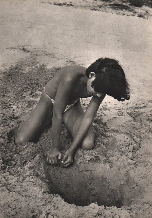 Fina Gomez Revenga (German, 1906-1989) Print: Fina Gomez Revenga (German, 1906-1989) Print. Digging a Hole. Printed in 1954. 11.00 x 15.50 inches. Not hand-signed unless otherwise stated. Photomechanical Print. Lots that contain nudity have been