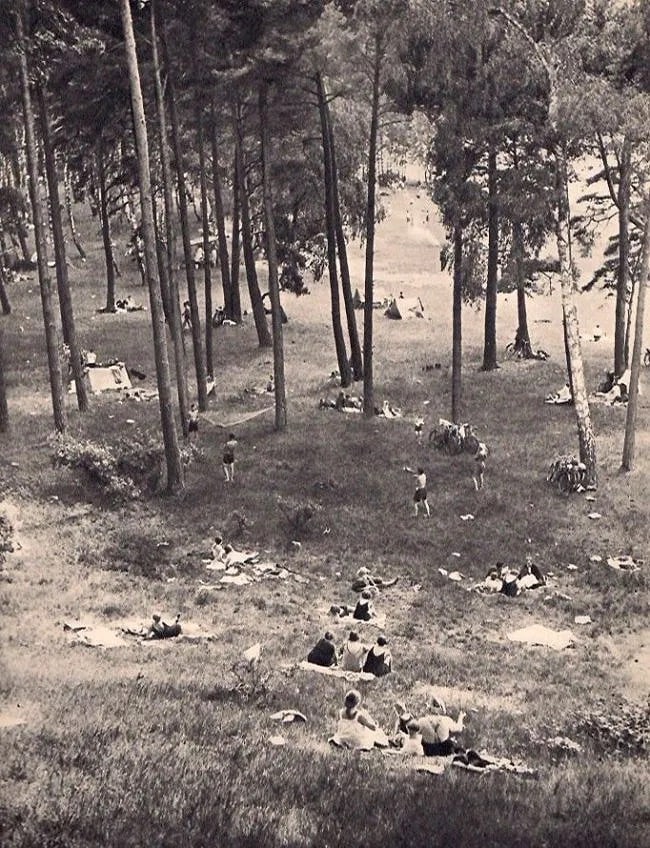 Otto Umbehr (Umbo) (German, 1902-1980) Print: Otto Umbehr (Umbo) (German, 1902-1980) Print. Camping. Printed in 1935. 7.00 x 9.00 inches. Not hand-signed unless otherwise stated. Photomechanical Print. Lots that contain nudity have been
