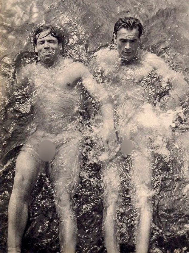 Otto Umbehr (Umbo) (German, 1902-1980) Print: Otto Umbehr (Umbo) (German, 1902-1980) Print. Two Swimmers. Printed in 1935. 7.00 x 9.00 inches. Not hand-signed unless otherwise stated. Photomechanical Print. Lots that contain nudity have been