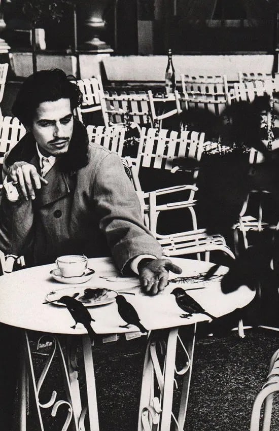 Ellen Von Unwerth (German, b. 1954) Print: Ellen Von Unwerth (German, b. 1954) Print. Juarez Seducing 3 Birds. Printed in 1995. 9.00 x 14.00 inches. Not hand-signed unless otherwise stated. Photomechanical Print. Lots that contain nudity have 