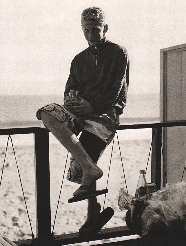 Bruce Weber (American, b. 1946) Print: Bruce Weber (American, b. 1946) Print. Surfer, Santa Monica, 1986. Printed in 1988. 9.00 x 12.00 inches. Not hand-signed unless otherwise stated. Photomechanical Print. Lots that contain nudity have b