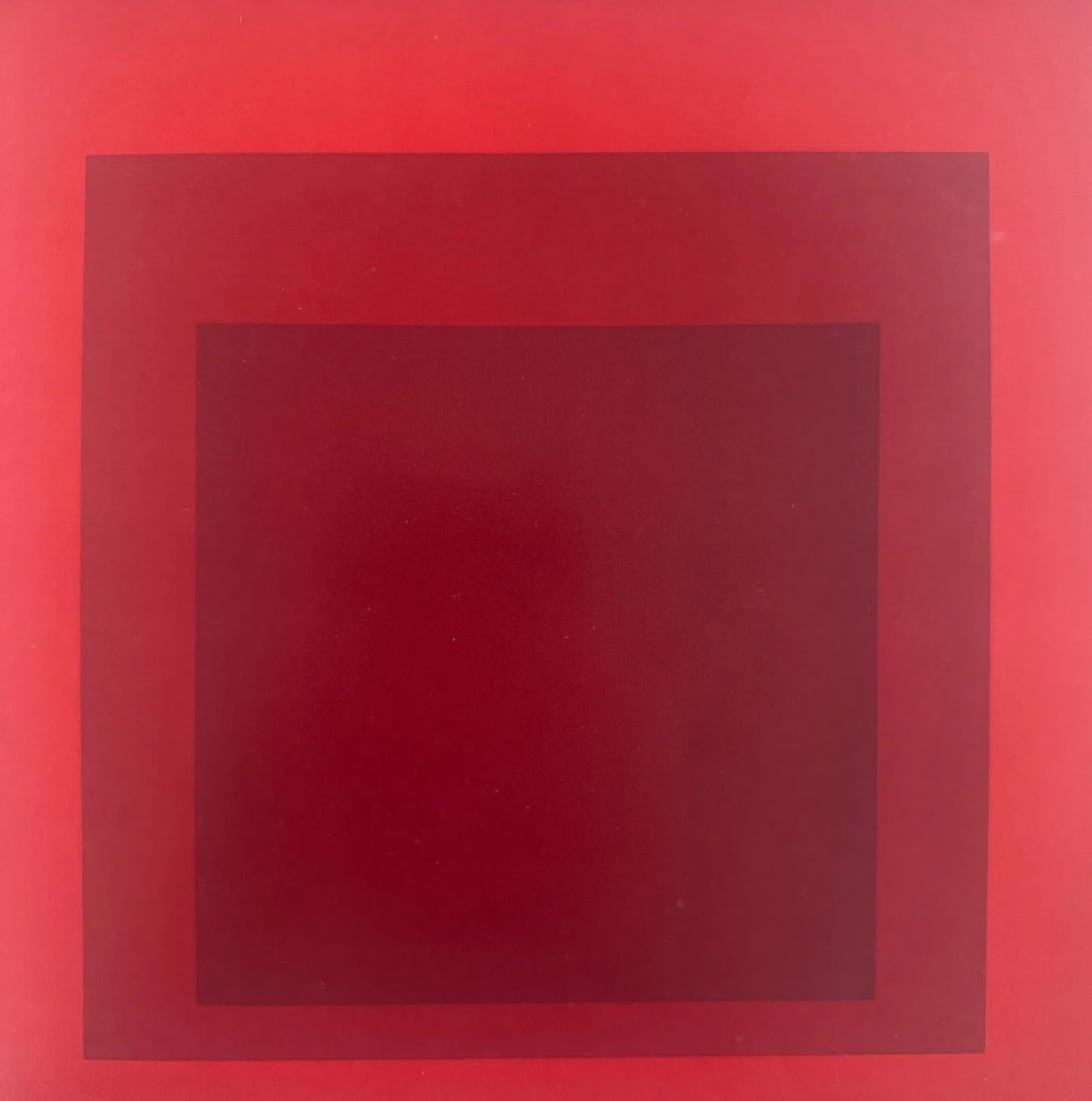 Josef Albers (German, 1888-1976) Print: Josef Albers (German, 1888-1976). Homage to the Square Print. Printed in 1971. 7.40 x 7.50 inches. Not hand-signed unless otherwise stated. Photomechanical Print. Lots that contain nudity have been pa