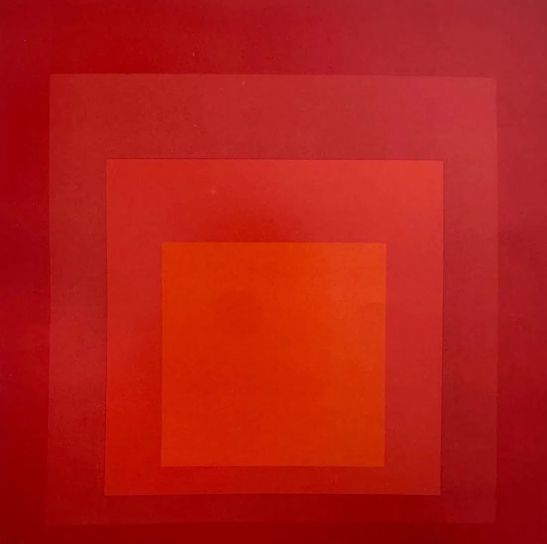 Josef Albers (German, 1888-1976) Print: Josef Albers (German, 1888-1976). Homage to the Square Print. Printed in 1971. 7.40 x 7.50 inches. Not hand-signed unless otherwise stated. Photomechanical Print. Lots that contain nudity have been pa