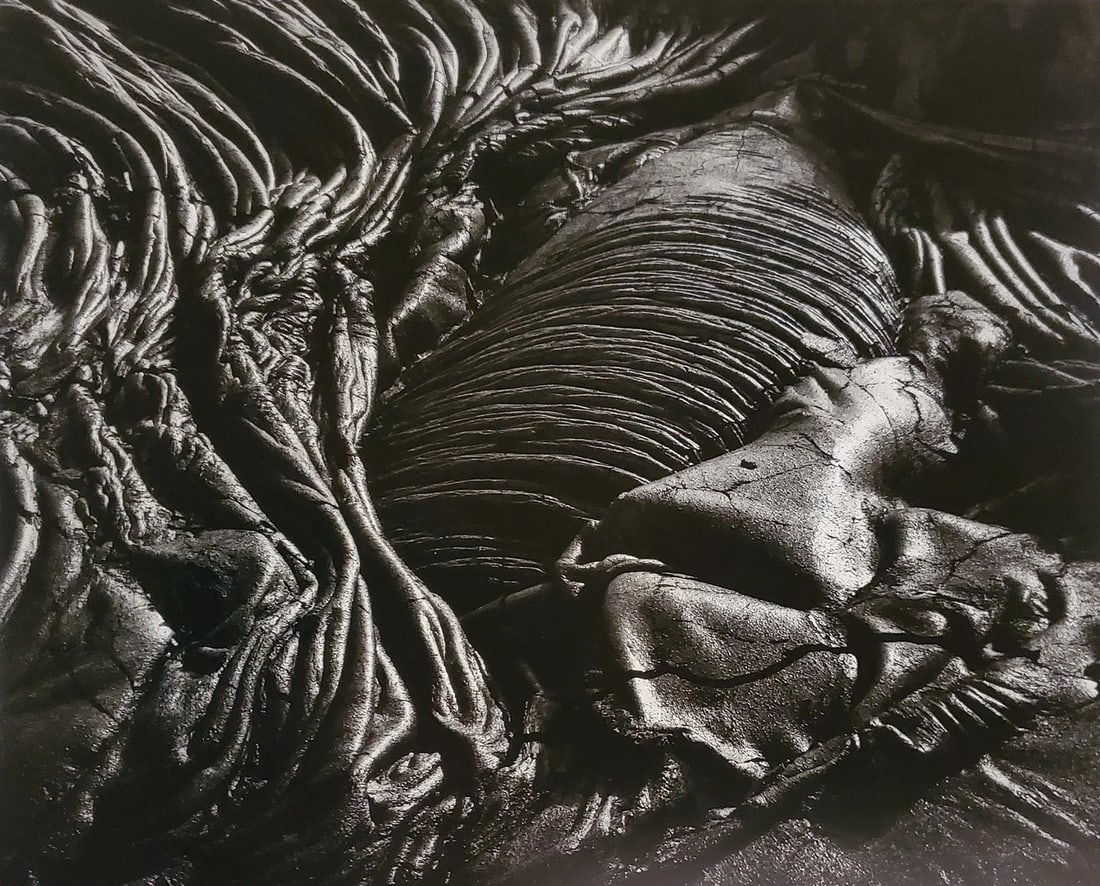 Brett Weston (American, 1911-1993) Print: Brett Weston (American, 1911-1993) Print. Lava, "1983". Printed in 1992, USA. 9.00 x 7.00 inches. Not hand-signed unless otherwise stated. Photomechanical Print. Lots that contain nudity have been par