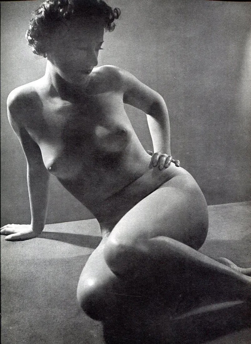 Emeric Feher (Hungarian-French, 1904-1966) Print: Emeric Feher (Hungarian-French, 1904-1966) Print. Nude, Torso. Printed in Paris, France, 1950. 9.00 x 13.00 inches. Not hand-signed unless otherwise stated. Photomechanical Print. Lots that contain