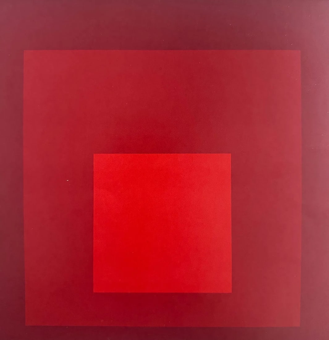 Josef Albers (German, 1888-1976) Print: Josef Albers (German, 1888-1976). Homage to the Square Print. Printed in 1971. 7.40 x 7.50 inches. Not hand-signed unless otherwise stated. Photomechanical Print. Lots that contain nudity have been pa