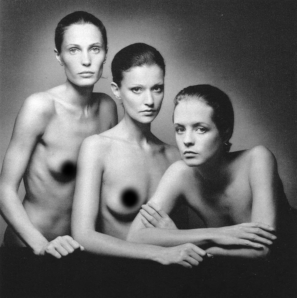 Jeanloup Sieff (French, 1933-2000) Print: Jeanloup Sieff (French, 1933-2000) Print. Advertisement, "1975". Printed in 1982, France. 6.00 x 6.00 inches. Not hand-signed unless otherwise stated. Photomechanical Print. Lots that contain nudity