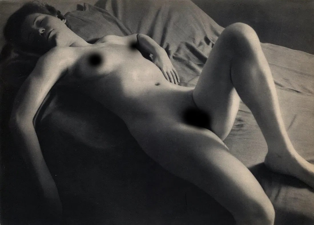 Brassai (Hungarian-French, 1899-1984) Print: Brassai (Hungarian-French, 1899-1984) Print. Woman Nude Reclining. Printed in 1948, France. 9.00 x 13.00 inches. Not hand-signed unless otherwise stated. Photomechanical Print. Lots that contain