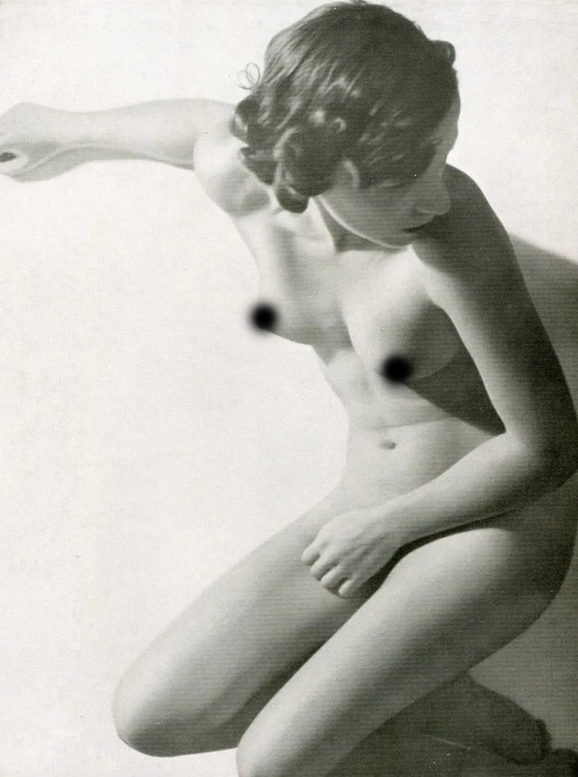 Kurt Wendler (German, 1900-1965) Print: Kurt Wendler (German, 1900-1965) Print. Nude, Femaly. Printed in 1940, Germany. 8.50 x 10.50 inches. Vellum. Furster and Burries. Not hand-signed unless otherwise stated. Photomechanical Print. Lots t