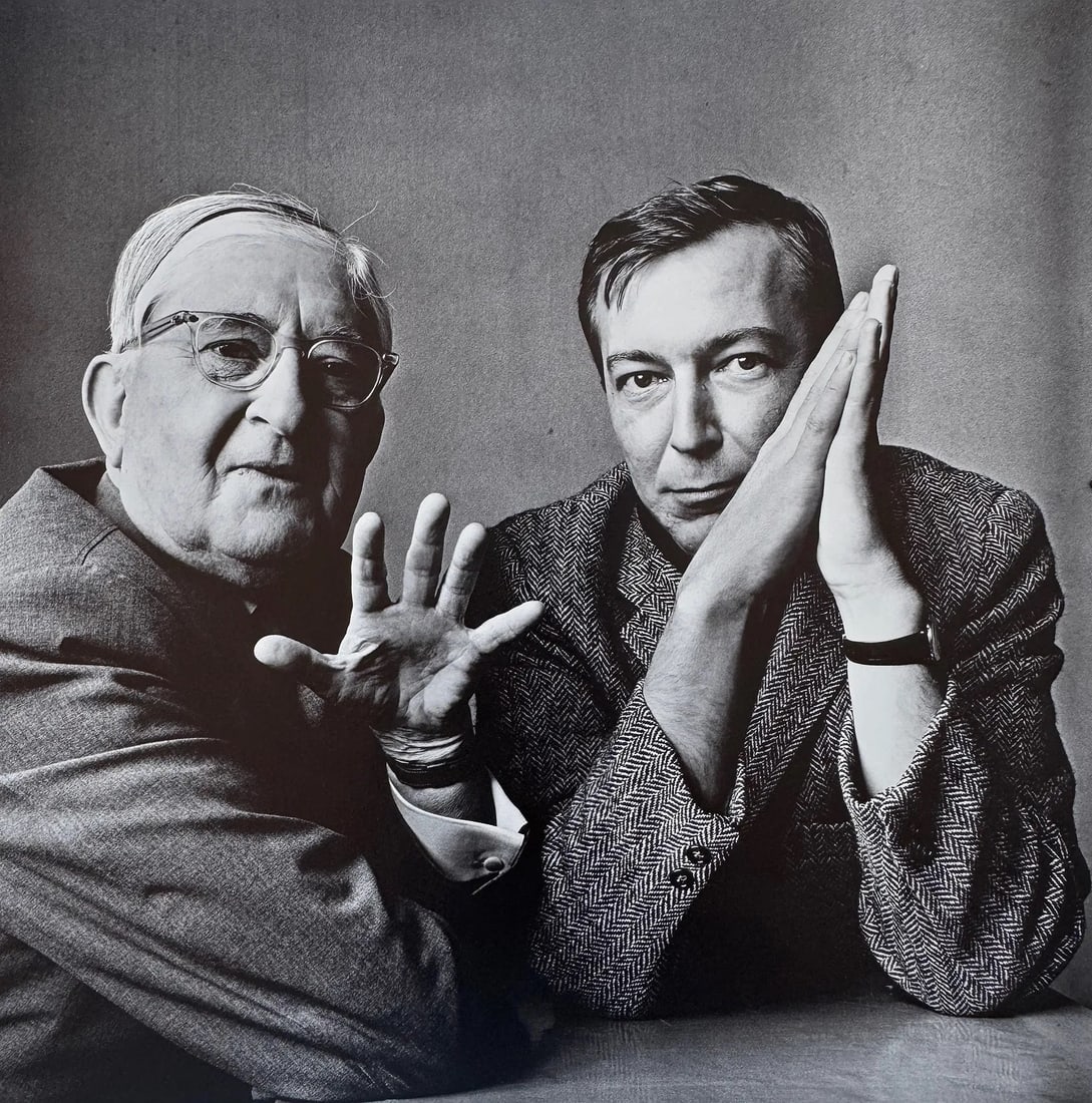 Irving Penn (American, 1917-2009) Print: Irving Penn (American, 1917-2009) Josef Albers and Jasper Johns, New York, "1964". Printed in 1984. 7.75 x 7.75 inches. Not hand-signed unless otherwise stated. Photomechanical Print. Lots that contai