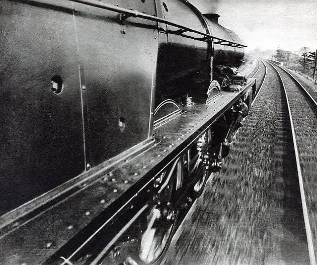 The Times, London Print: The Times, London Print. Railroad Train. Printed in 1934, France. 6.00 x 5.00 inches. Not hand-signed unless otherwise stated. Photomechanical Print. Lots that contain nudity have been partially obscu