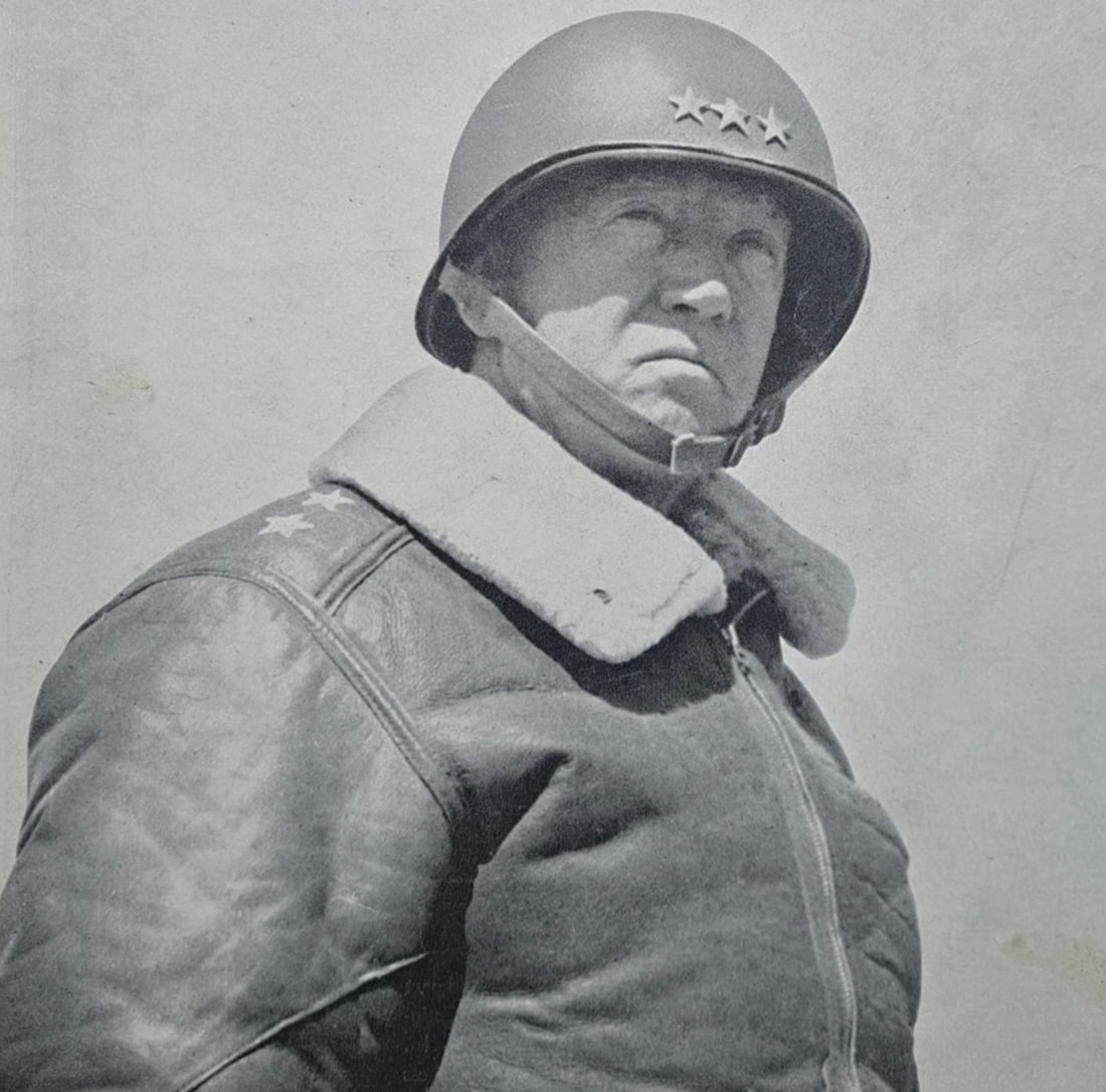 George S. Patton (American, 1885-1945) Print: George S. Patton (American, 1885-1945) Print. Portrait. Printed in 1944/1945. Please be aware that all lots in our auctions are sold "AS IS," in accordance with the Terms & Conditions of the Auction. 