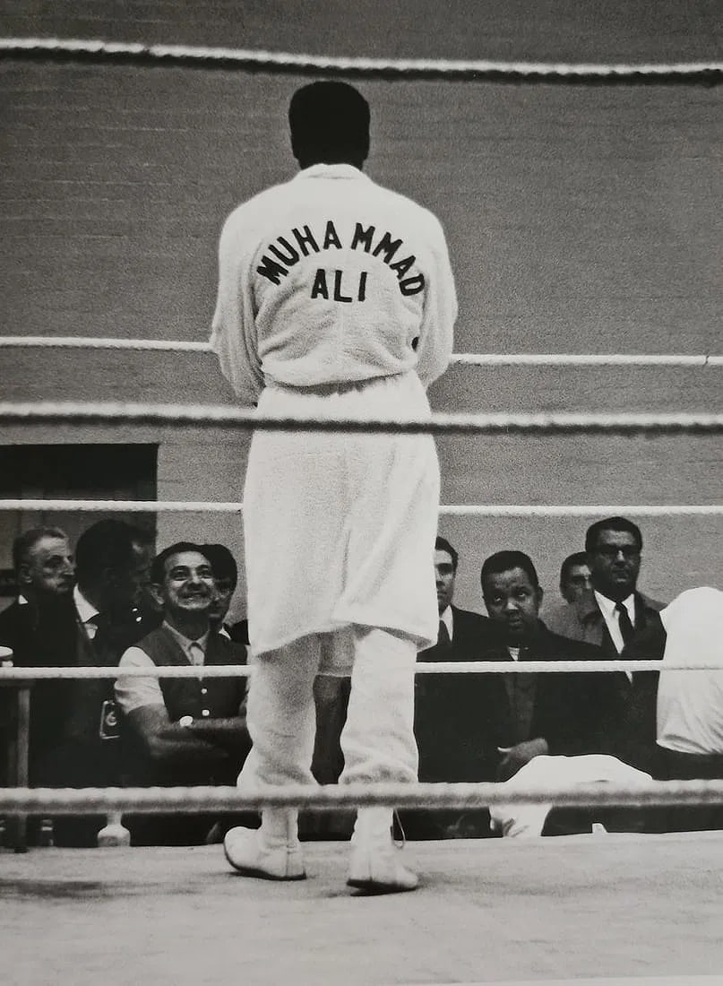 Gordon Parks (American, 1912-2006) Print: Gordon Parks (American, 1912-2006) Print. Muhammad Ali, "1966". Printed in 2019, Steid. Duotone. 6.00 x 8.00 inches. Not hand-signed unless otherwise stated. Photomechanical Print. Lots that contain