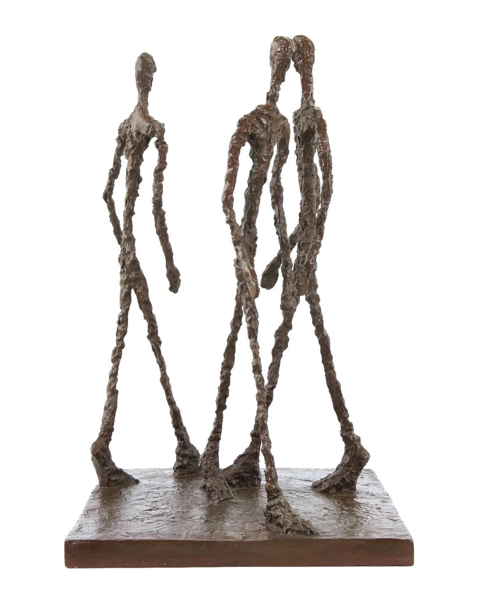 After 1949 Alberto Giacometti (Swiss, 1901-1966) Bronze Three Men Walking Sculpture , After (1 of 6)