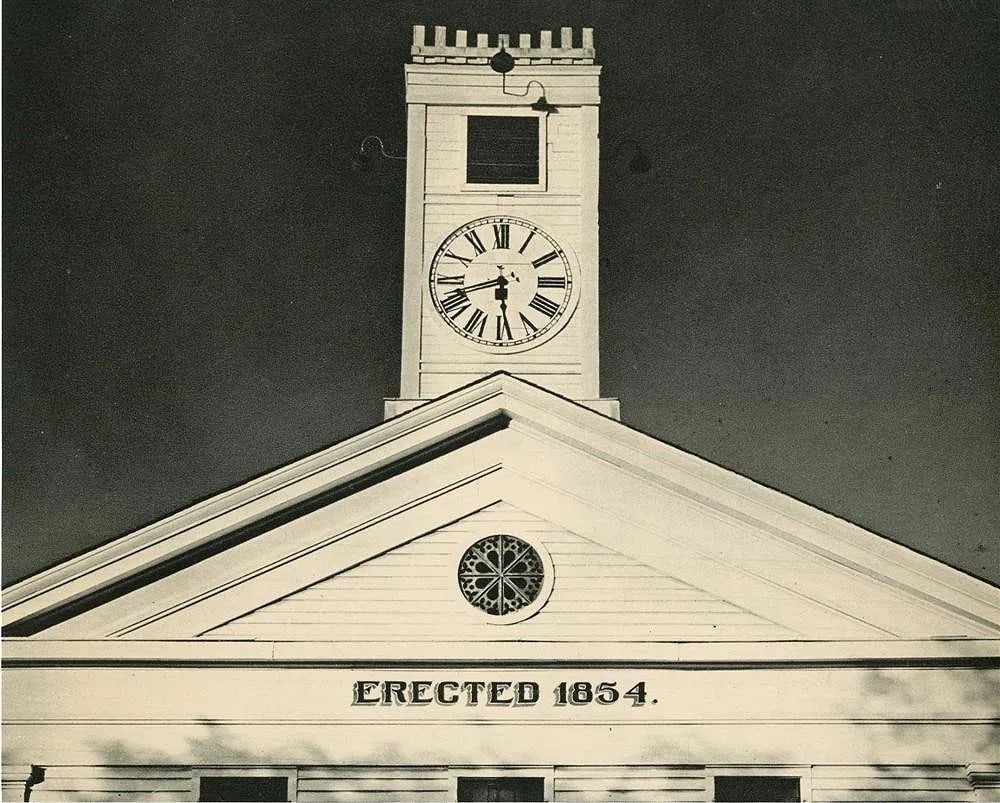 Ansel Adams (American, 1902-1984) Print: Ansel Adams (American, 1902-1984) Print. The Courthouse, Mariposa, California. 5.75 x 7.25 inches. Printed in 1935. Not hand-signed unless otherwise stated. Photomechanical Print. Lots that contain nu