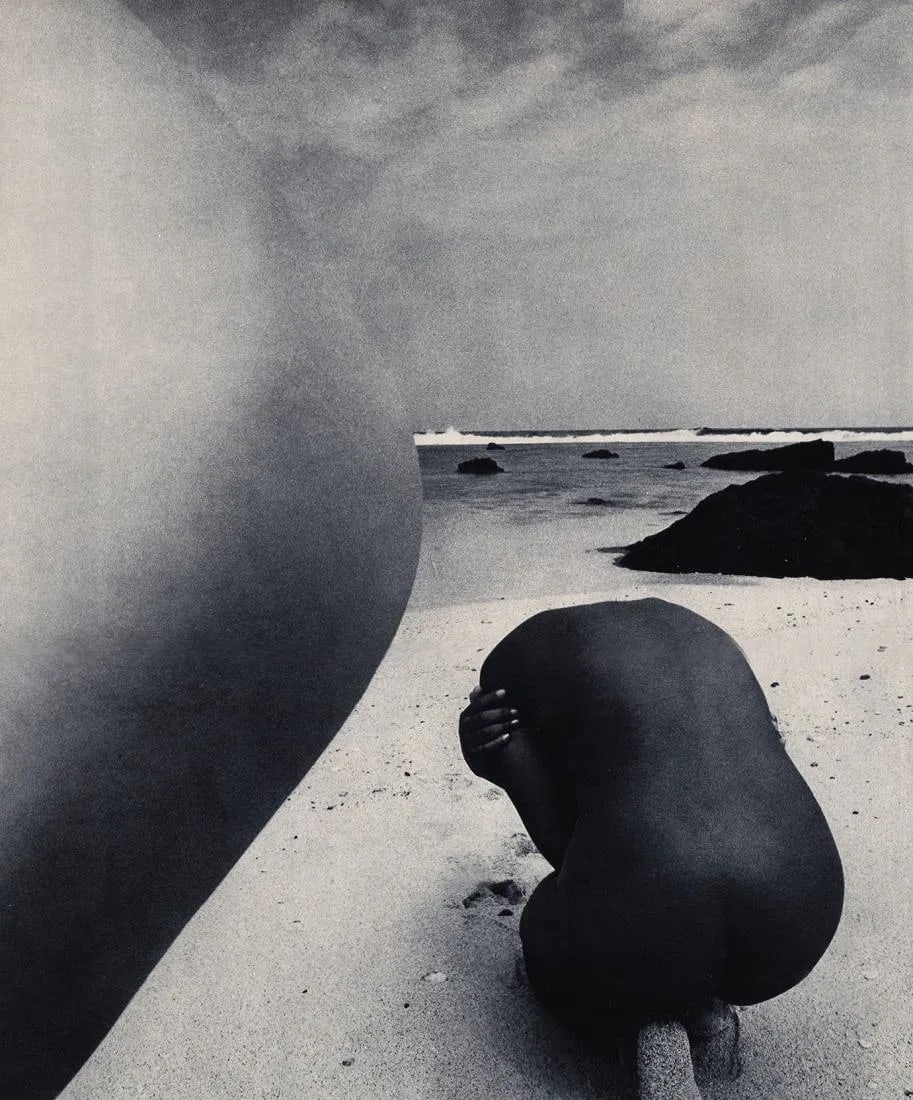 Kishin Shinoyama (Japanese, 1940-2024) Print: Kishin Shinoyama (Japanese, 1940-2024) Print. Female Nude. Printed in 1968, Japan. 9.00 x 14.00 inches. Not hand-signed unless otherwise stated. Photomechanical Print. Lots that contain nudity have