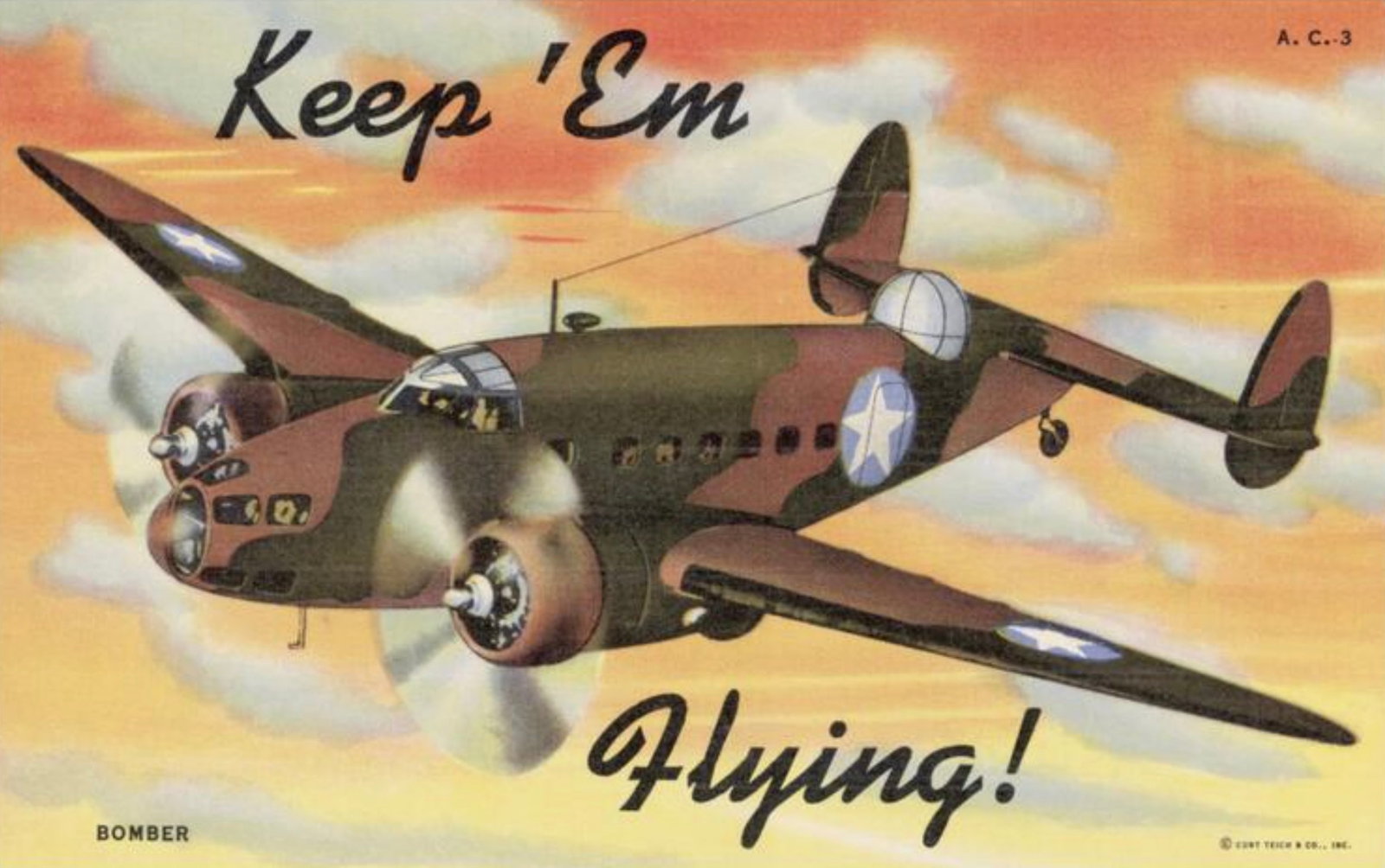 Keep 'Em Flying! Poster: Keep 'Em Flying! Poster. After. Bonded to fabric. 55.00 x 34.50 inches. Not hand-signed unless otherwise stated. Photomechanical Print. Lots that contain nudity have been partially obscured in the lis