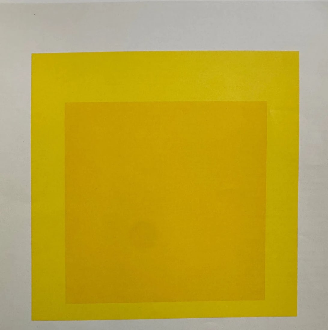 Josef Albers (German, 1888-1976) Print: Josef Albers (German, 1888-1976). Homage to the Square Print. Printed in 1971. 7.40 x 7.50 inches. Not hand-signed unless otherwise stated. Photomechanical Print. Lots that contain nudity have been pa
