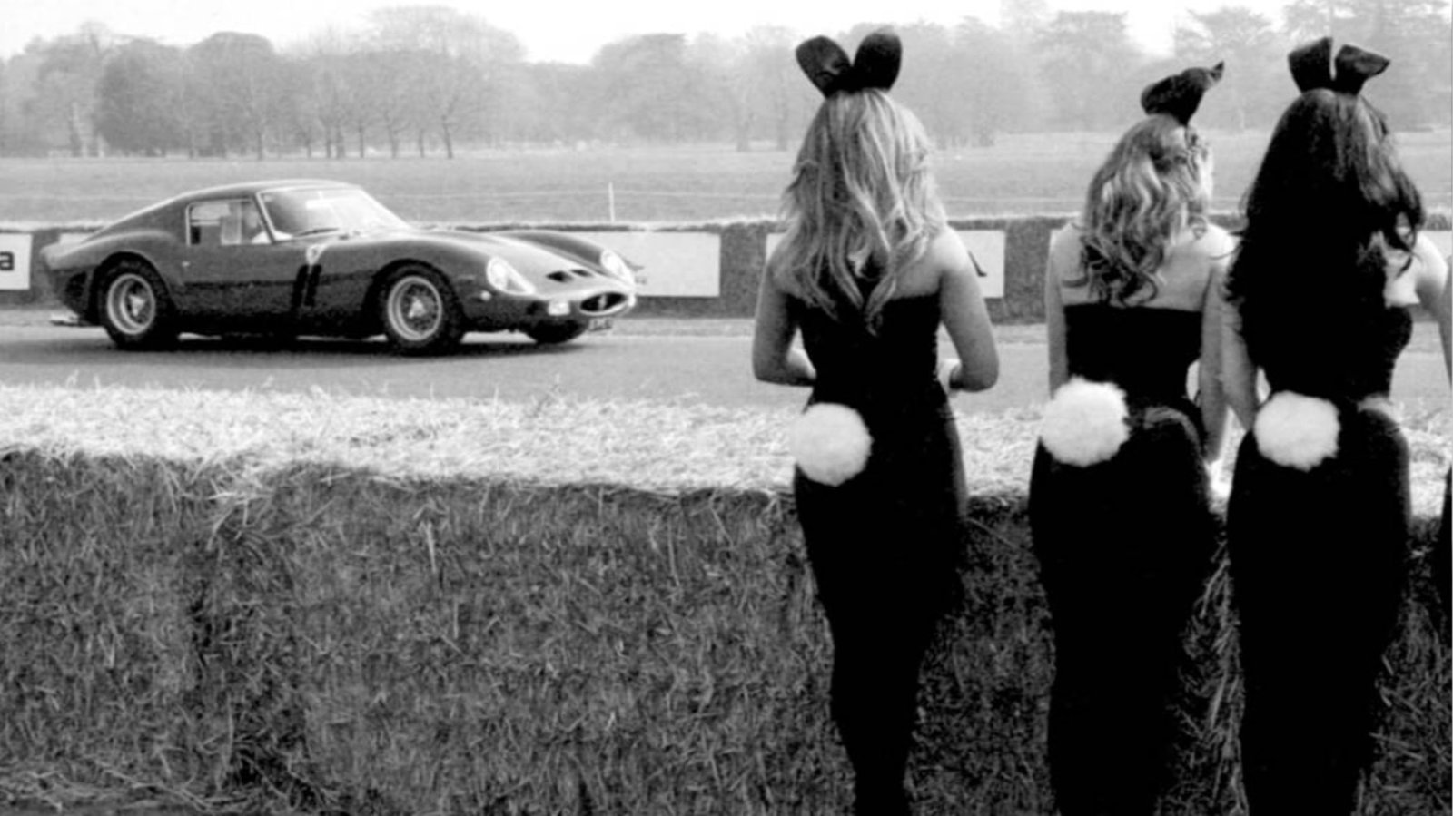 Paul Vestey (British, b. 1940) Print: Paul Vestey (British, b. 1940) Print. Ferrari 250 GTO with Playboy Bunnies. Not hand-signed unless otherwise stated. Photomechanical Print. Lots that contain nudity have been partially obscured in