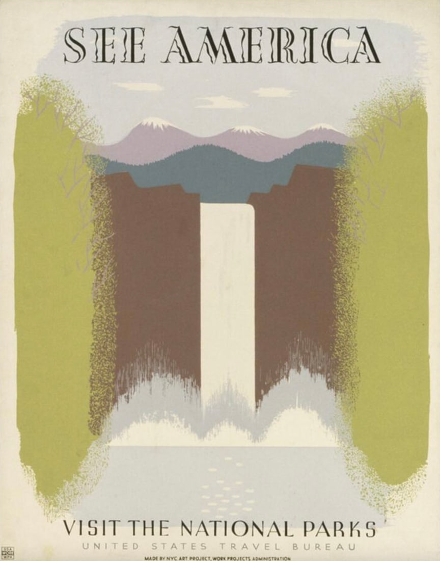 Harry Herzog (American, 1920-2017) Poster: Harry Herzog (American, 1920-2017) Poster. See America, "1938". 27.75 x 37.00 inches. Not hand-signed unless otherwise stated. Photomechanical Print. Lots that contain nudity have been partially