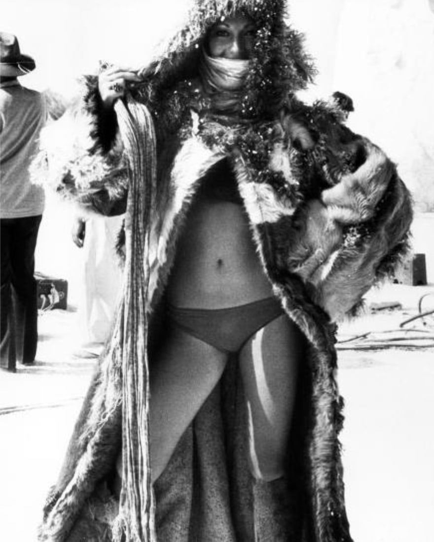 Caroline Munro (British, b. 1949) Print: Caroline Munro (British, b. 1949) Print. The Spy Who Loved Me. 22.50 x 28.50 inches. Not hand-signed unless otherwise stated. Photomechanical Print. Lots that contain nudity have been partially