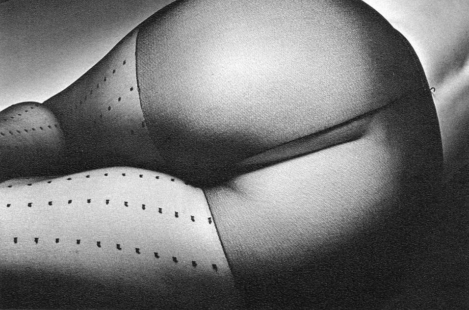 Jeanloup Sieff (French, 1933-2000) Print: Jeanloup Sieff (French, 1933-2000) Print. Derriere with Pantyhose, "1981". Printed in 1982, France. 4.00 x 6.00 inches. Not hand-signed unless otherwise stated. Photomechanical Print. Lots that