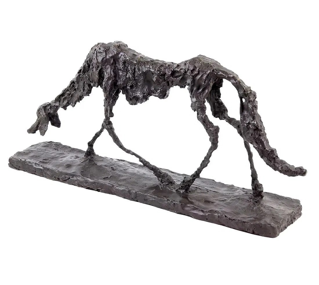 After 1957 Alberto Giacometti (Swiss, 1901-1966) Bronze Dog Sculpture, After (1 of 7)