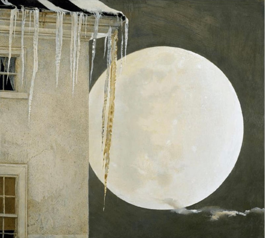 After Andrew Wyeth (American, 1917-2009) Print: After Andrew Wyeth (American, 1917-2009) Print. Moon Madness, "1982". 15.00 x 14.00 inches. Not hand-signed unless otherwise stated. Photomechanical Print. Lots that contain nudity have been