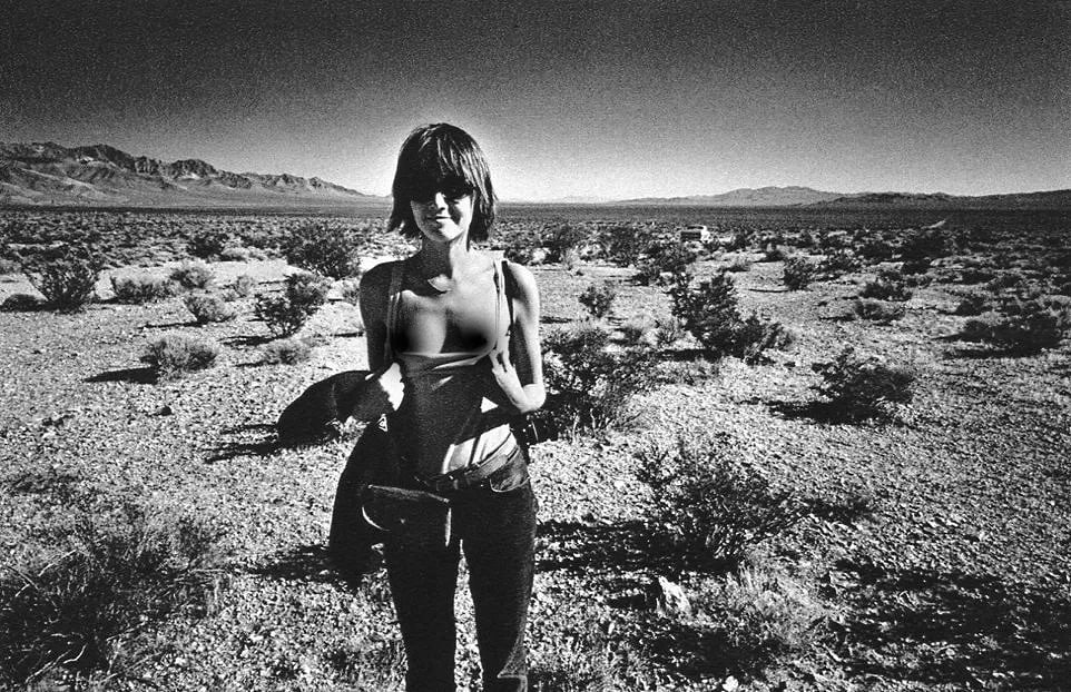 Jeanloup Sieff (French, 1933-2000) Print: Jeanloup Sieff (French, 1933-2000) Print. Nude, Barbara in Death Valley, "1977". Printed in 1982, France. 6.00 x 4.00 inches. Not hand-signed unless otherwise stated. Photomechanical Print. Lots that